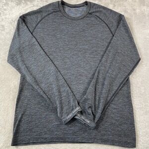 Lululemon Shirt Metal Vent Tech 2.0 Mens Large Grey Heather Long Sleeve Preppy